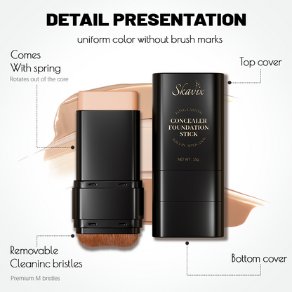 Skavix™ Foundation Concealer Stick Double-Ended Brush