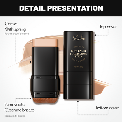 Skavix™ Foundation Concealer Stick Double-Ended Brush