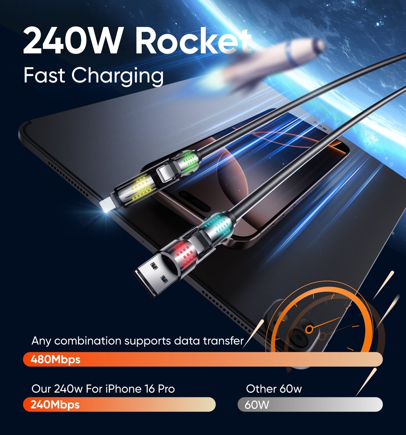 NESLEMY™⚡4-in-1 USB Charging Cable mFish fast charging