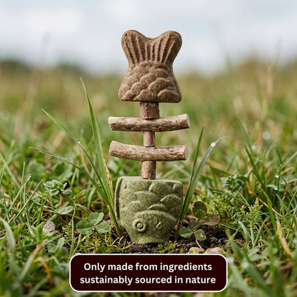 🎁 Catnip & Silvervine Chew Toy for Indoor Cats | Natural Fish-Shaped Cat Toy with Catnip, Silvervine Wood & Gall Fruit | Keeps Bored Cats Busy, Curious & Playfully Engaged