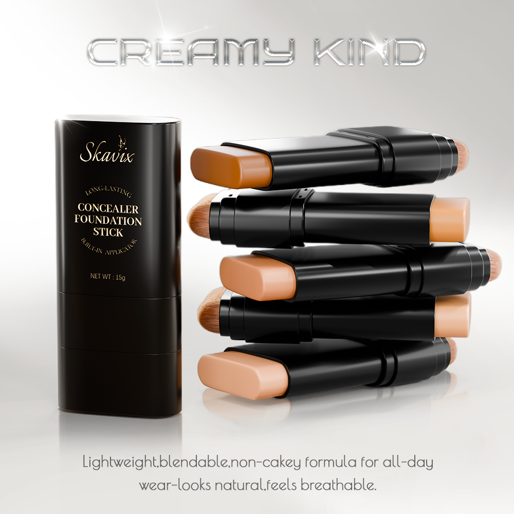 Skavix™ Foundation Concealer Stick Double-Ended Brush