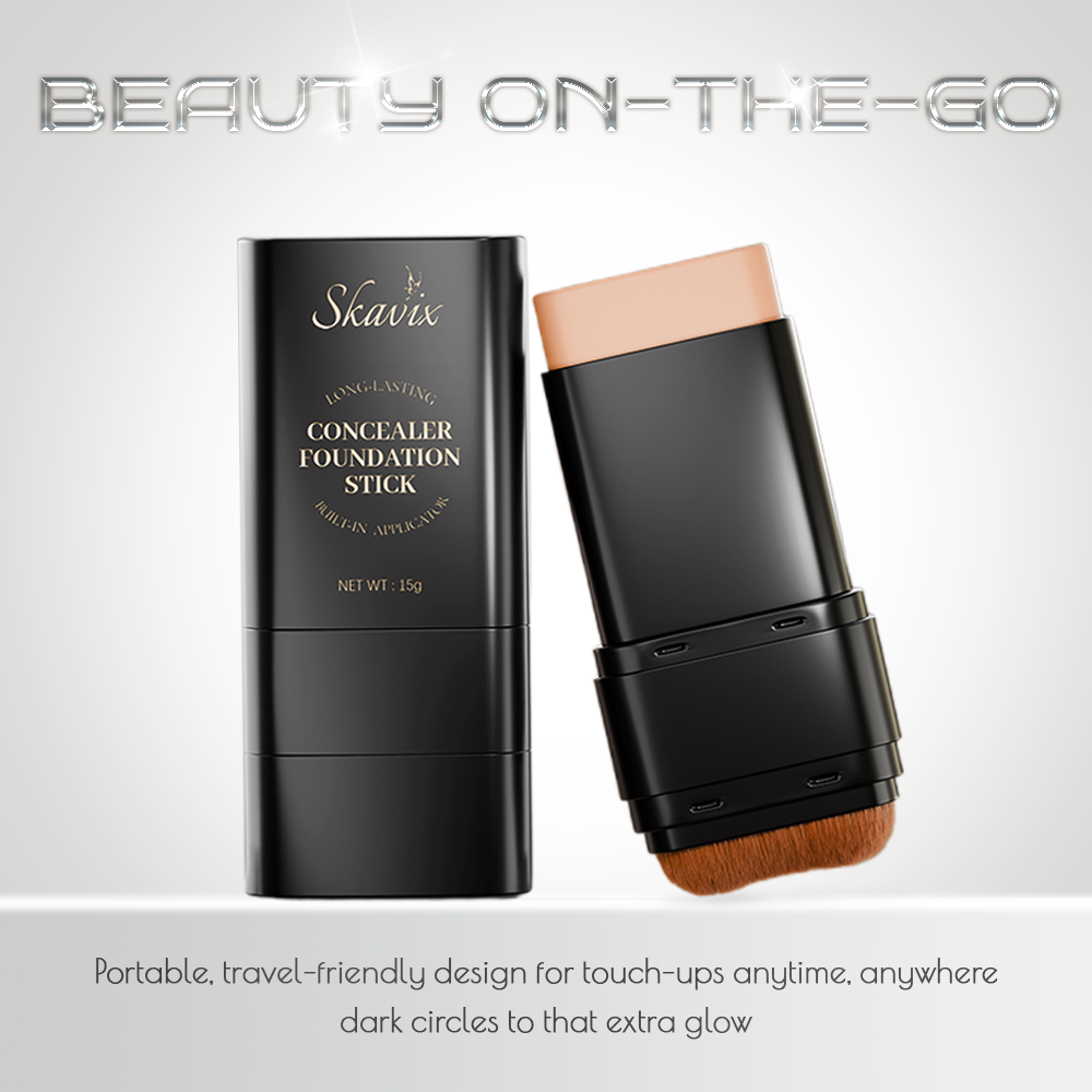 Skavix™ Foundation Concealer Stick Double-Ended Brush